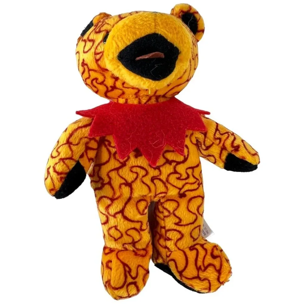 1999 Grateful Dead FIRE Beanie Bear Plush By Liquid‎ Blue 7” Stuffed Animal Toy